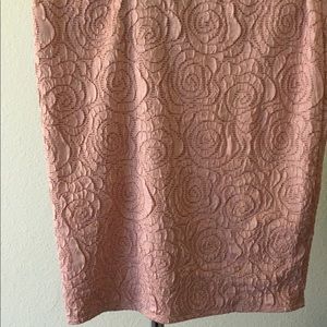 Lularoe Pink Pencil Skirt Sz L
